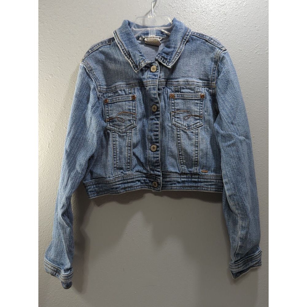 Limited Too Girls Extra Small Blue Jean Denim Snap Up Jacket 571